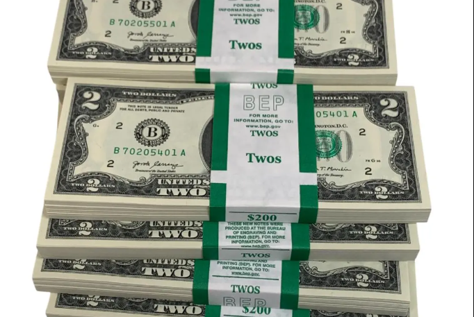 2017A $2 Federal Reserve Notes Original BEP Strap 100 Consecutive L11009901C to L11010000C Includes Near Solid L11009999C