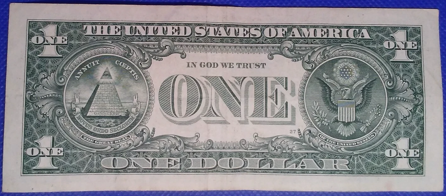 2017A $1 Federal Reserve Note Binary Repeater Fancy Serial F77227722D Crisp Uncirculated Rare