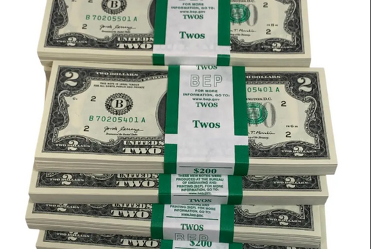 2017A $2 Federal Reserve Notes Original BEP Strap 100 Consecutive L11009901C to L11010000C Includes Near Solid L11009999C