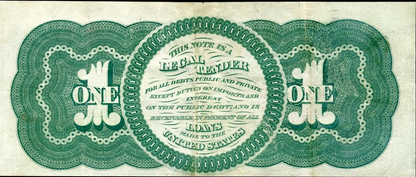 1862 $1 Legal Tender Note Fr. #16c – HIGH GRADE – The First U.S. $1 Note – Civil War Greenback – Salmon P. Chase