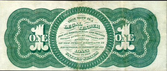 1862 $1 Legal Tender Note Fr. #16c – HIGH GRADE – The First U.S. $1 Note – Civil War Greenback – Salmon P. Chase